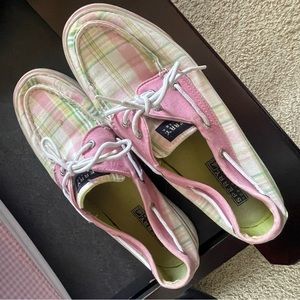 plaid sperry